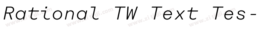 Rational TW Text Tes字体转换 Rational TW Text Tes字体转换